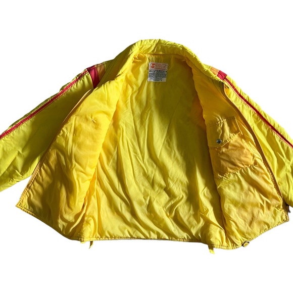 Vintage SKYR Mens Size Medium Yellow Ski Jacket Made In Hong Kong As Is Rare - Picture 10 of 16